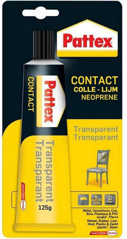 Pattex Contactlijm Gel 125 g | Gelvormig & Druipt niet | Vochtbestendig & Makkelijke Toepassing.
