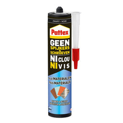 Pattex - Kit pattex geen spijkers schroeven zwart | 12 stuks