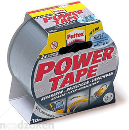 Pattex Power Tape 10 m Grijs | Power Ducktape Voor Universeel Gebruik | Waterdichte & Extreem Sterk | Premium Grip Ducktape.