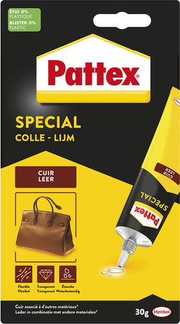 Pattex Special Leerlijm 30g | Leerlijm voor fexibel hechtende ondergronden | Transparante Lijm voor Leer tassen, schoenen en diverse reparaties | Reparatie leerlijm voor stijlvol gebruik.