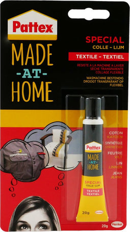 Pattex Textiellijm Textiel lijm - 20gram - Transparant - Kledinglijm - Lijm voor kleding - Kleding lijm