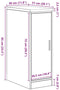 vidaXL - Garagekast - 30x51x85 - cm - massief - grenenhout - wit