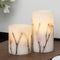 Pauleen 48010 Shiny Blossom Candle waskaars set van 2 Batterij wit/bloemen was