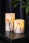 Pauleen 48010 Shiny Blossom Candle waskaars set van 2 Batterij wit/bloemen was