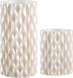 Pauleen 48119 Cosy Pearl Candle was 2 stuks Set Timer batterij wit was