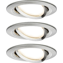 Paulmann 92959 LED-inbouwlamp Set van 3 stuks LED 18 W IJzer (geborsteld)