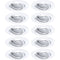 Paulmann 93400 LED-inbouwlamp Set van 10 stuks LED GU10 Wit