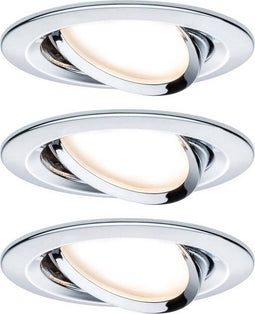Paulmann 93488 Nova Inbouwlamp Set van 3 stuks LED LED 18 W Chroom (glanzend)