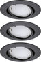 Paulmann Base - inbouwspot - zwart - Set van 3 - Zigbee - Coin - RGBW - zwenkbaar -