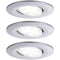 Paulmann Calla LED-inbouwlamp voor badkamer Set van 3 stuks 19.5 W IP65 Chroom (mat)