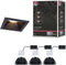 Paulmann Cole Coin - Inbouwspot - 3StepDim - hoekig - Set van 3 - 2700K - zwart/zwart - mat - IP44 -