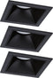 Paulmann Cole Coin - Inbouwspot - 3StepDim - hoekig - Set van 3 - 2700K - zwart/zwart - mat - IP44 -