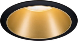 Paulmann Cole - inbouwspot - rond - Zwart - Goud mat - GU10 - dimbaar - 88mm -