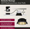 Paulmann Cole inbouwspot - set van 3 - zwart/goud mat - 3-traps dimbaar - warmwit -