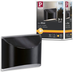 Paulmann Elliot - Wandlamp - grijs - Solar -IP44- 3000K - metaal - kunststof