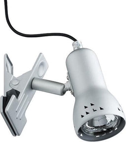 Paulmann Galeria Gryps klemspot - Klemlamp - E14 - geborsteld metaal - kunststof -