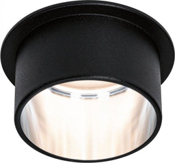 Paulmann Gil - inbouwspot - zwart - mat/ijzer - IP44 - 3StepDim - 2700K - rond -