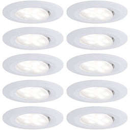 Paulmann LED-inbouwlamp voor badkamer Set van 10 stuks 60 W Wit (mat)