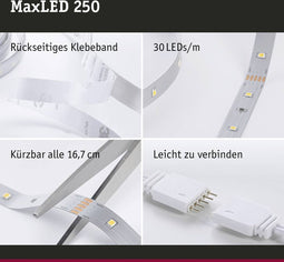 PAULMANN MaxLED 250 LED-strip RGBW 250 cm zilver ongecoat