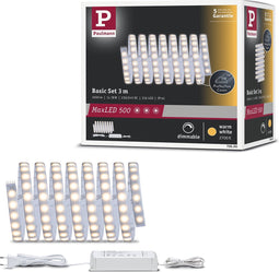 Paulmann MaxLED 500 - Led-strip - basisset - 3 m - warmwit - gecoat - zilver -