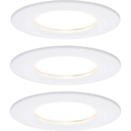 Paulmann Nova Inbouwlamp voor badkamer Set van 3 stuks LED LED 18 W IP44 Wit (mat)