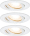 Paulmann Nova - inbouwspot - IP65 - rond - IP65 - wit - set van 3 - zwenkbaar - GU10 - straalwaterdicht -