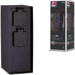 Paulmann Rio Contactdooszuil - Rio - Dubbel - IP44 - Antraciet