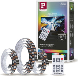 Paulmann TV Strips 55 Zoll 78880 LED-strip basisset Met USB-aansluiting 5 V 2 m RGB 1 set(s)
