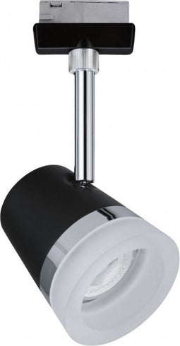 Paulmann URail Cone spot - railverlichting - zwart mat - chroom - Metaal - GU10 -
