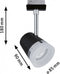 Paulmann URail Cone spot - railverlichting - zwart mat - chroom - Metaal - GU10 -