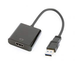 Gembird A-USB3-HDMI-02 - USB3.0 naar HDMI adapter - 1920 x 1080 @ 60 Hz - Zwart