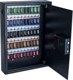 PAVO - Sleutelkast - Metaal - 50 Haken - Zwart