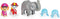 PAW Patrol Jungle Pups - Marshall met Skye en Olifant - speelfigurenset met projectielwerper