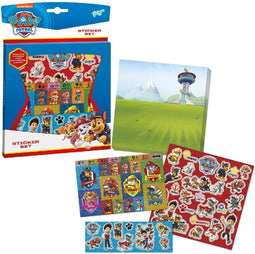 PAW Patrol Stickers 3 stickervellen en speelachtergrond Totum stickerset