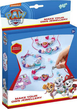 PAW Patrol Totum armbandjes en 2 kettinkjes maken - knutselset vriendschapsarmbandjes met hartbedels Sint schoencadeau