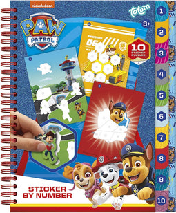 PAW Patrol Totum doeboek sticker en puzzelboek incl kleurplaten - vakantieboek 10 sticker puzzels sticker by number - educatief speelgoed Sint schoencadeau