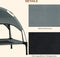 PawHut Luifel hondenligbed hondenbed verhoogd huisdierbed ademend taft-stof D04-058