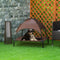 PawHut Luifel hondenligbed hondenbed verhoogd huisdierbed ademend taft-stof D04-058
