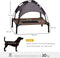 PawHut Luifel hondenligbed hondenbed verhoogd huisdierbed ademend taft-stof D04-058