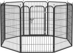 PawHut Puppy-outlet voor puppyren individueel ontworpen metaal zwart D06-107V01