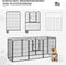 PawHut Puppy-outlet voor puppyren individueel ontworpen metaal zwart D06-107V01