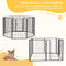 PawHut Puppy-outlet voor puppyren individueel ontworpen metaal zwart D06-107V01