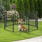 PawHut Puppy-outlet voor puppyren individueel ontworpen metaal zwart D06-107V01