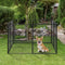 PawHut Puppy-outlet voor puppyren individueel ontworpen metaal zwart D06-107V01