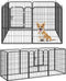PawHut Puppy-outlet voor puppyren individueel ontworpen metaal zwart D06-107V01