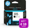 HP 305 - Inktcartridge - Origineel - Zwart + Instant Ink tegoed