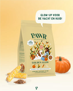 Pawr Plantaardig Golden Glow - Hondenvoer - Pompoen Mais Wortel 750 g Glutenvrij - Sojavrij