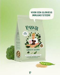 Pawr Plantaardig Green Glory - Hondenvoer - Broccoli Erwt Courgette 750 g Glutenvrij - Sojavrij