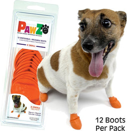 Pawz Rubber Dog Boots - Hondenschoen - Oranje Small