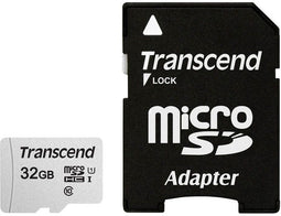 Transcend microSDHC 300S - 32GB - Klasse 10 - Zilver